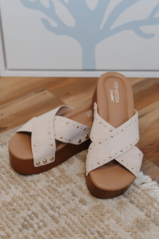Palm Cove Studded Platform Sandals