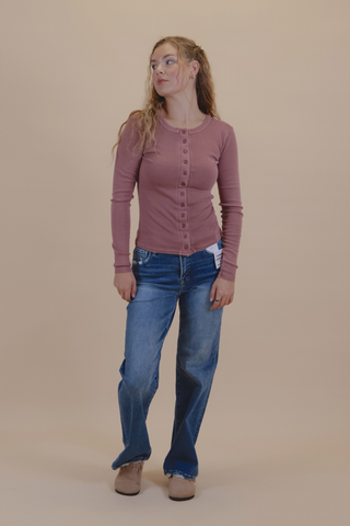 Everyday Button Knit Top