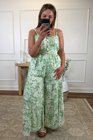 Palm Breeze Wide Leg Jumpsuit