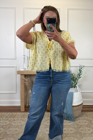 Buttercup Meadow Tie Blouse