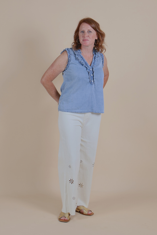 The Willow Ridge Chambray Top