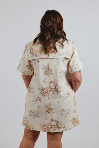 Petals & Denim Bow Mini Dress