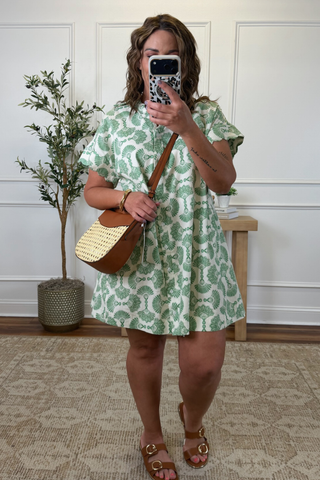 Sage Garden Shirt Dress