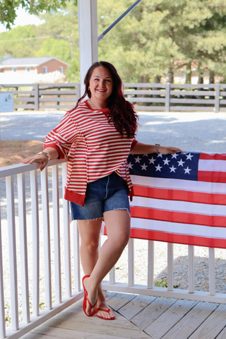Playful Stripe Knit Top
