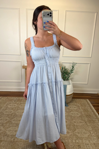 Harbor Stripe Midi Dress