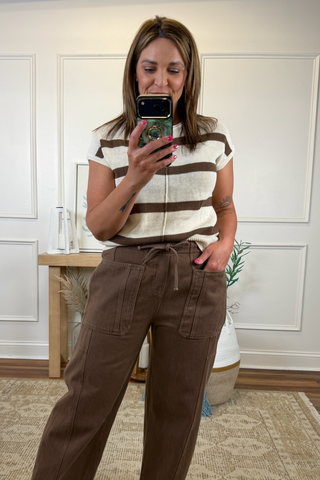 Driftwood Stripe Knit Top