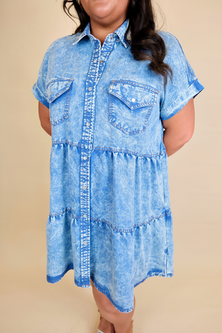 Key To My Heart Denim Dress