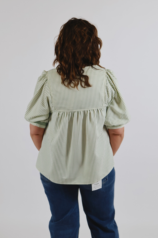 Meadow Embroidered Stripe Top