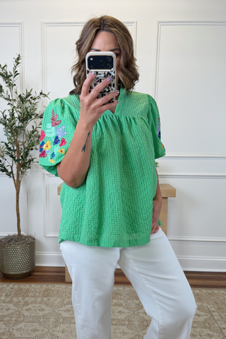 Garden Party Embroidered Top