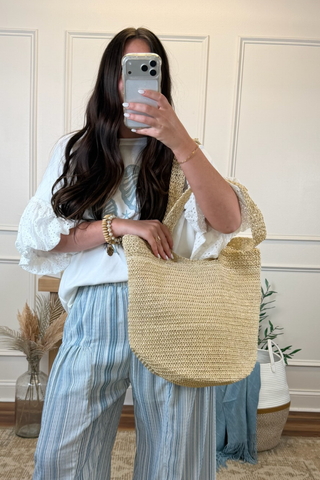 Shannon Handmade Straw Tote Bag