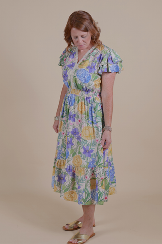 Meadow Grace Floral Midi Dress
