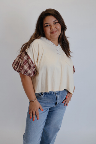 Sugar & Spice Plaid Top