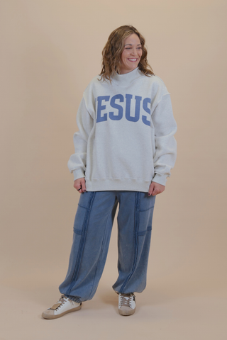 Faith Graphic Mock Neck Sweatshirt