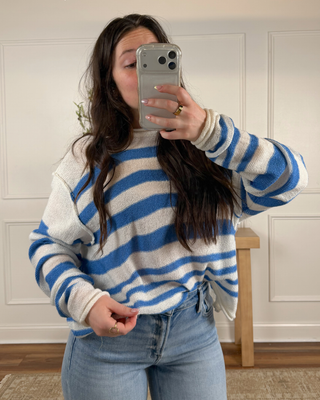 Seaside Stroll Stripe Knit Sweater