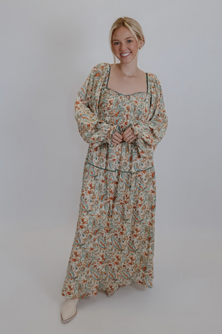 Paisley Daydream Smocked Maxi Dress
