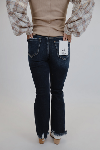 VIOLET HIGH RISE CROP FLARE JEANS