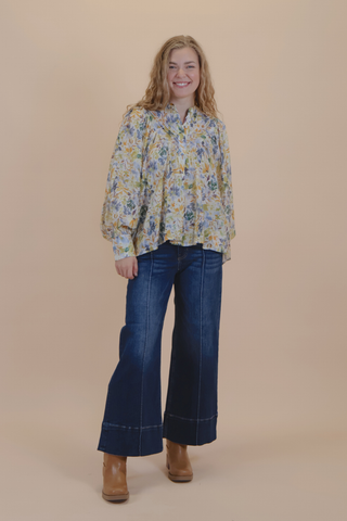 The Juliet Floral Balloon Sleeve Blouse