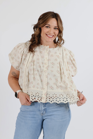 Eloise Lace Trim Blouse