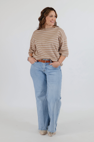 Fresh Start Striped Knit Top