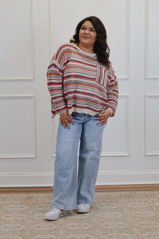 Harper Hills Crochet Sweater in Plus