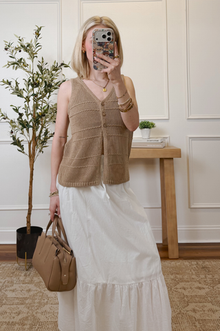 Coastal Breeze Ruffle Maxi Skirt