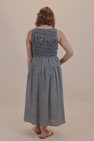 Classic Charm Gingham Midi Dress