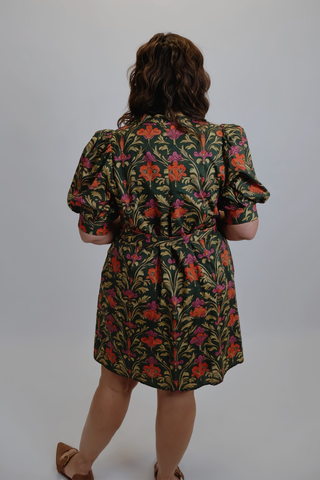 Garden Charm Belted Mini Dress