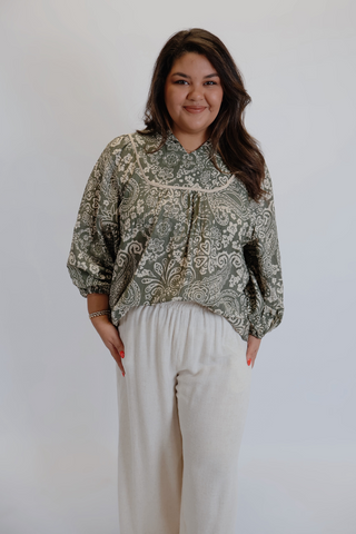 Paisley Poet Blouse