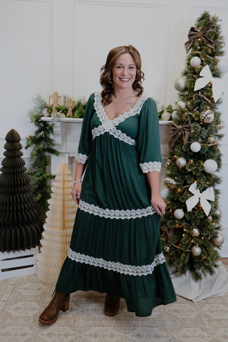 The Everly Lace Tiered Maxi Dress