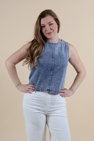 All-American Denim Tank Top
