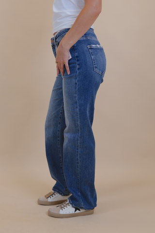 Sandra Distressed Ankle Straight Jeans