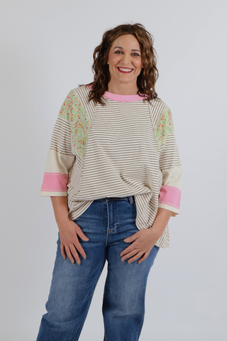 Sadie Patchwork Stripe Top