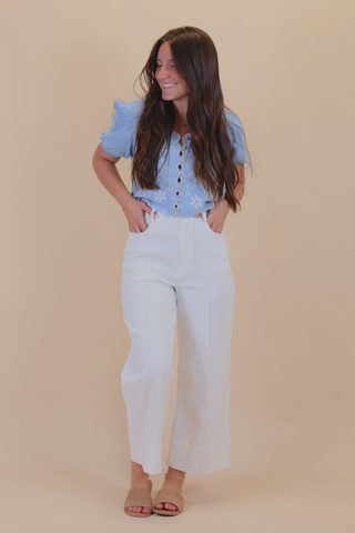 Bluebell Meadow Embroidered Blouse