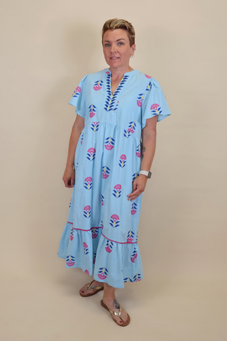 Tropical Tango Floral Midi Dress
