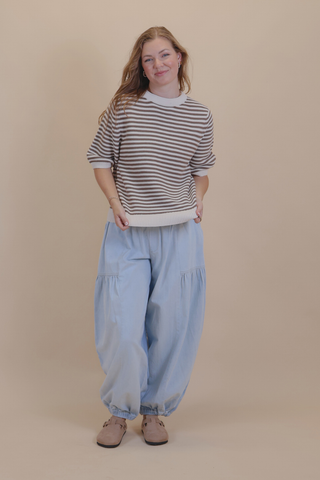 Brown Sugar Stripe Top
