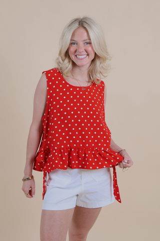 Stars Over Main Street Tie Top