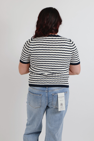 Timeless Edge Stripe Knit Top