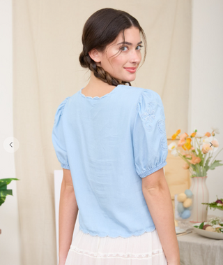 Bluebell Meadow Embroidered Blouse