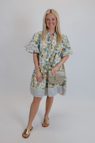 Meadow Breeze Ruffle Mini Dress
