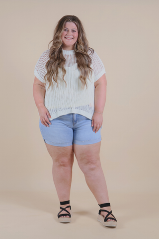 Ivory Coast Bow Knit Top in Plus