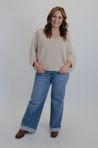 Luna V-Neck Dolman Sweater