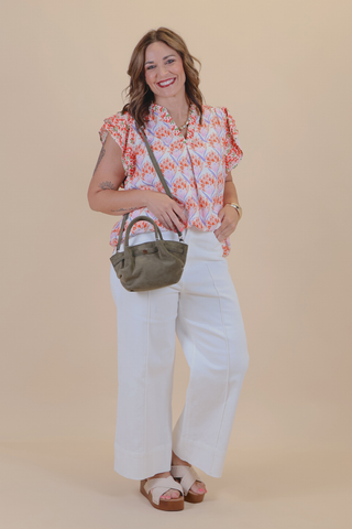 Tangerine Bloom Top