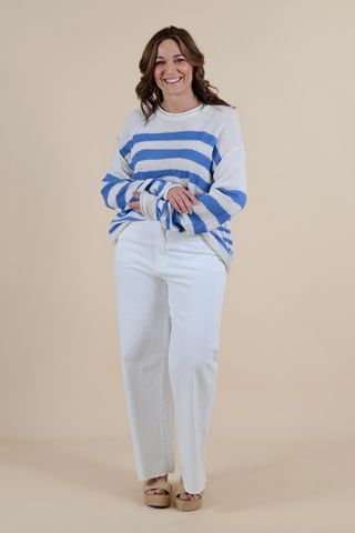 Seaside Stroll Stripe Knit Sweater