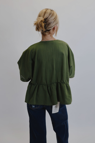 Whispered Lace Peplum Top