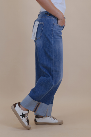 Piper Cuffed Crop Straight Jeans