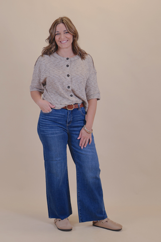 Easy Days Marled Button Cardigan