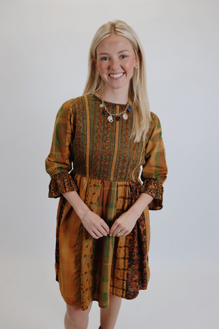 Patchwork Daydream Mini Dress