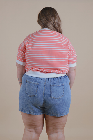Coral Coast Striped Pullover in Plus