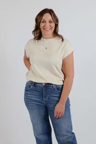 Easy Luxe Cap Sleeve Knit Top