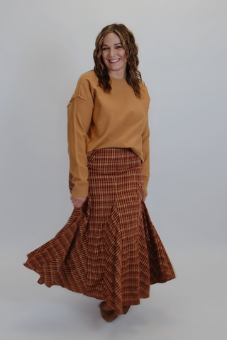 The Autumn Glen Plaid Maxi Skirt